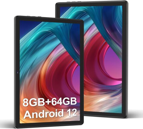 DMOAO Tablet 10 Pulgadas Android 12 con 5G Wi-Fi, HD Tablets con 8GB RAM + 64GB ROM