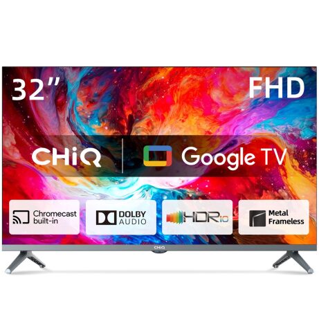 SMART TV CHIQ 32″ LED L32M8TG FHD GOOGLE TV TV HDMI USB METAL